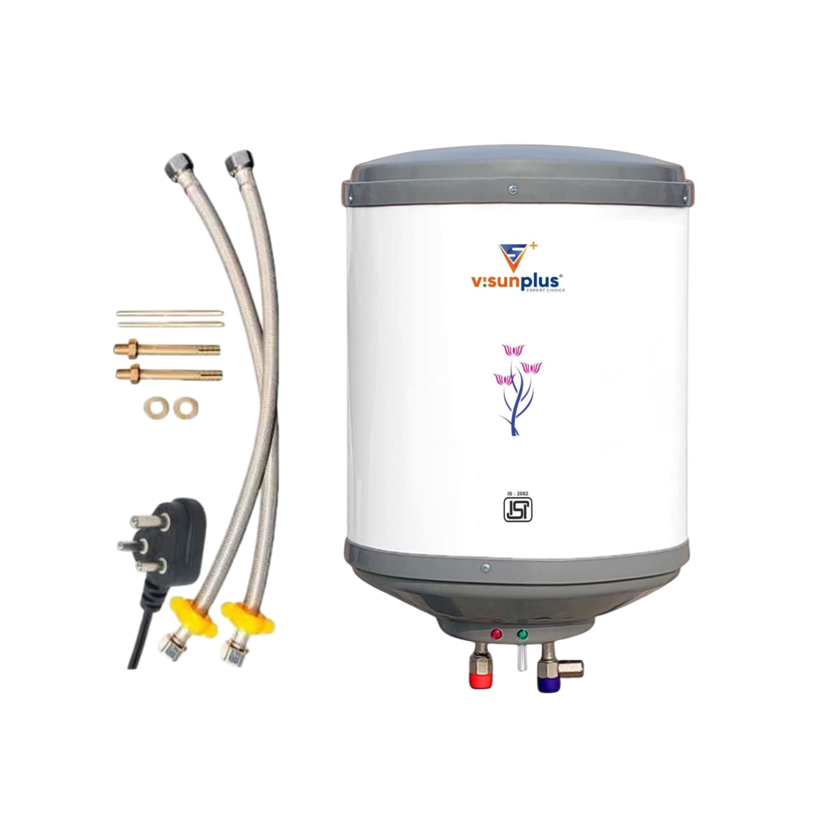 Visunplus Amazon 10L Grey Water Storage Geyser with Free Installation Kit ( 1 Year Product Warranty & 5 Year Warranty on Inner Tank)